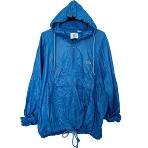 Vintage Lacoste IZOD Anorak‎ Jacket Pullover Windbreaker Blue Unisex Large